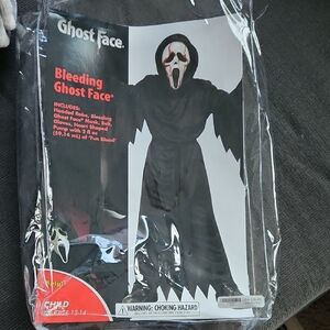 Spirit Bleeding Ghost Face Costume - Black and White
